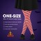 White and Red Tights - Striped Nylon Stretch Pantyhose Stocking Accessories for Every Day Attire and Costumes for Teens and Kids